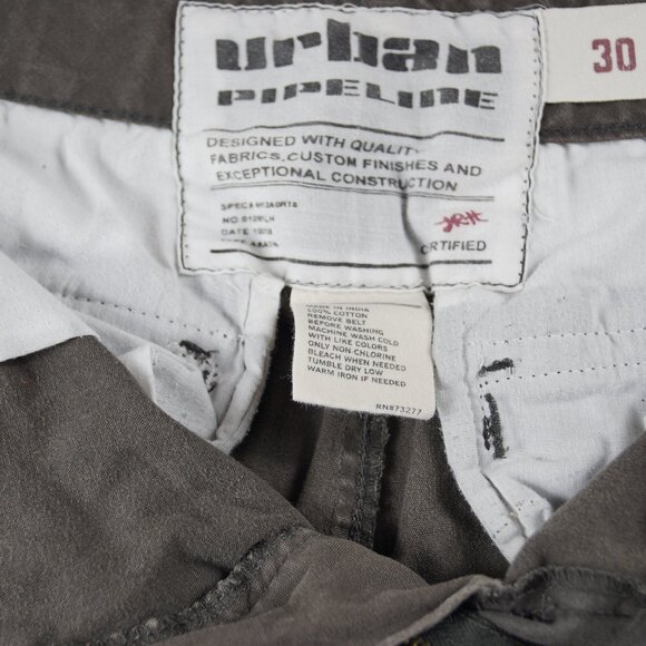 URBAN PIPELINE MEN'S COTTON CARGO SHORTS, SNAP POCKETS, ALL COTTON - Picture 2 of 9